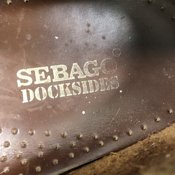 Sebago Docksides Shoes Mens Size 10.5 2E Wide Brown Leather Boat Deck Nautical - Picture 12 of 12